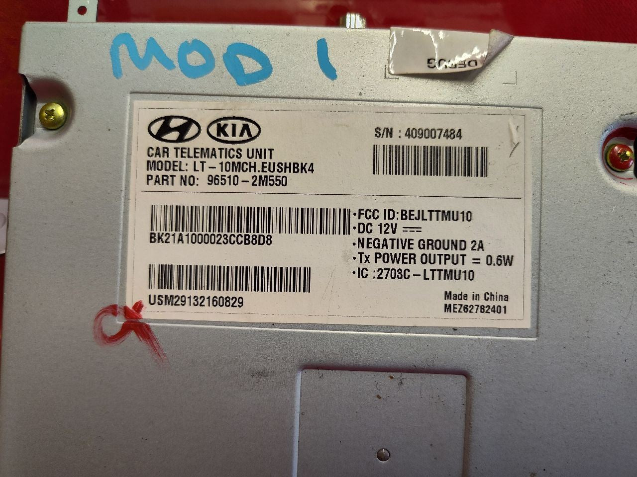 14-16 Hyundai Genesis Coupe MTS Telematics Communication Module 96510-2M550