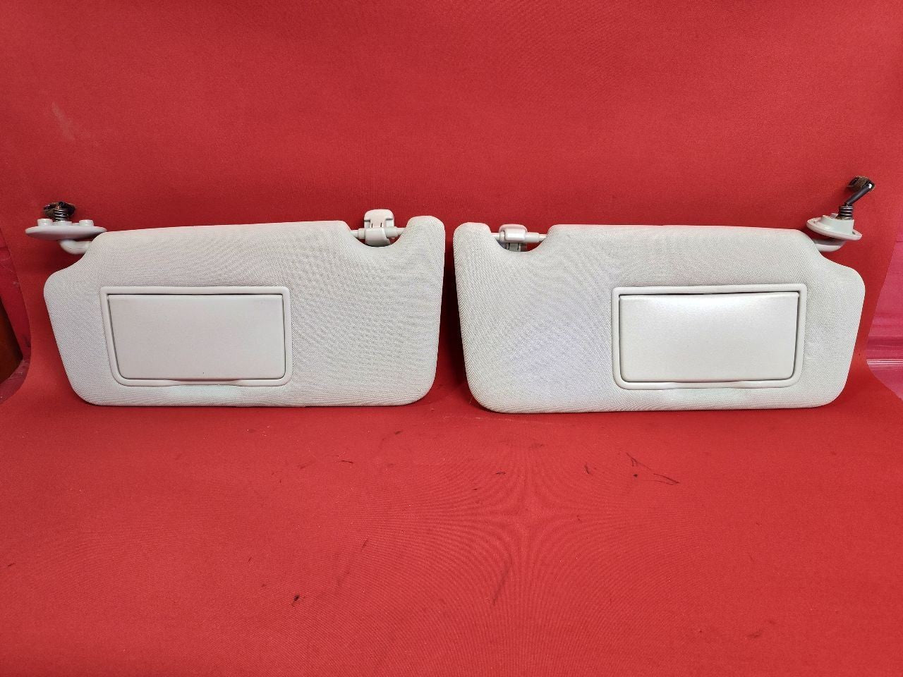 2010-2014 Subaru Outback / Legacy Sun Visor Shade Set Grey Illuminated w/ CLIPS