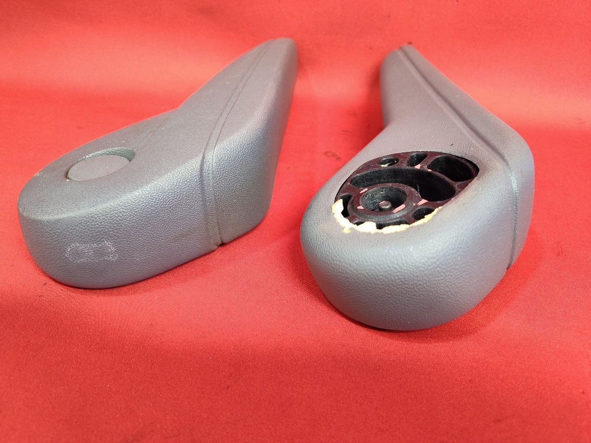 2008-2010 Chrysler Dodge Van FRONT Left Right Seat Armrest Set Medium Slate Gray