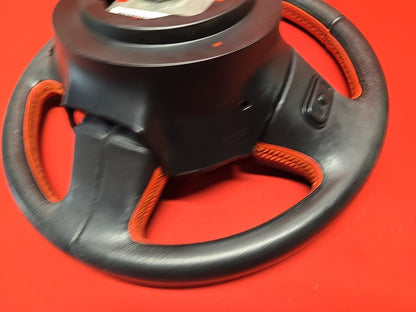 2013 2014 2015 2016 Fiat 500 / Fiat 500e Steering Wheel Black & Red Leather