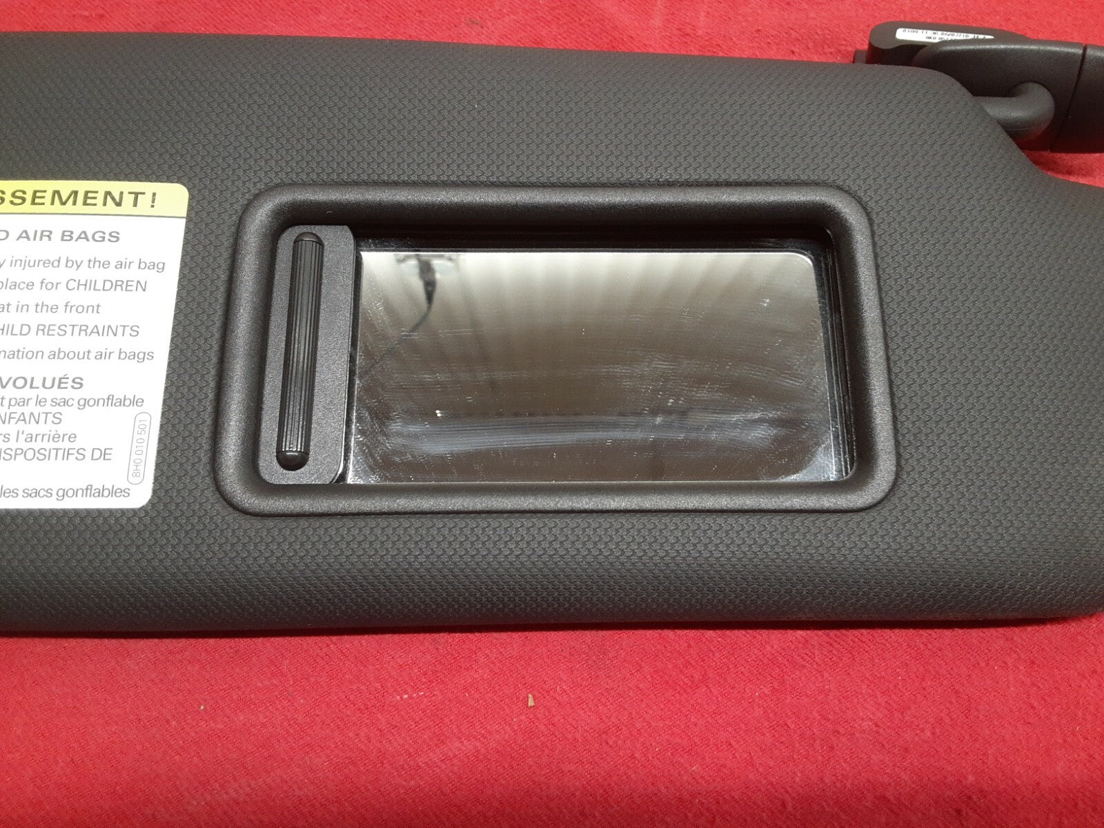 2008 - 2016 Audi S4 A4 S5 A5 - Sun Visor - Passenger Side / Right - W/ Mirror 
