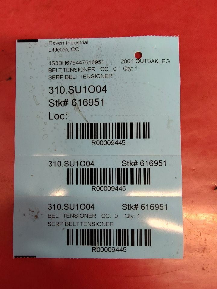 1996-2009 Subaru H4 Engine Steel Idler Pulley Serpentine Belt Tensioner 139k