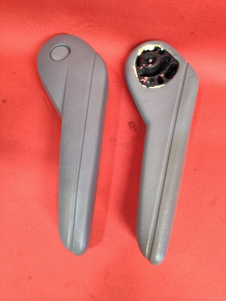 2008-2010 Chrysler Dodge Van FRONT Left Right Seat Armrest Set Medium Slate Gray