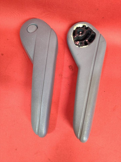 2008-2010 Chrysler Dodge Van FRONT Left Right Seat Armrest Set Medium Slate Gray
