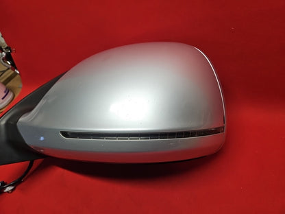 2007 - 2010 Audi Q7 Left Driver Door Mirror w/ Mem, Lane, Fold - LY7W Silver
