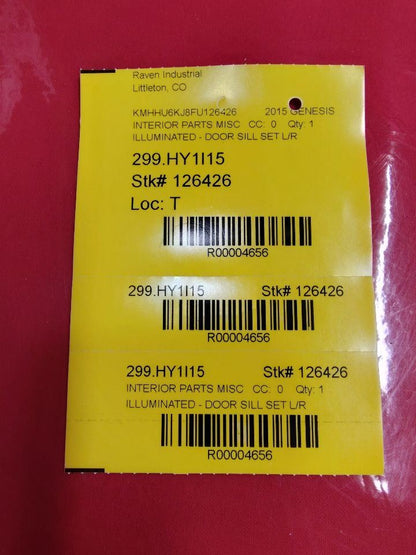 2013-2016 Genesis Coupe ILLUMINATED Scuff Boards Kick Plate Set w/ Inserts