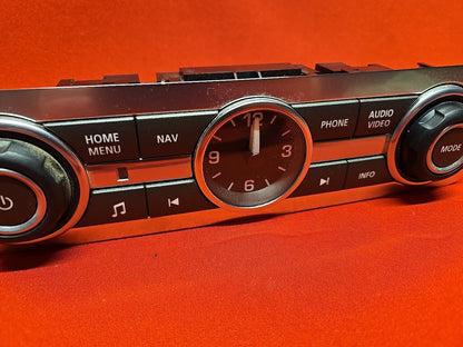 2010 - 2016 Land Rover Range Rover HVAC Climate Radio Control w/ Analog Clock