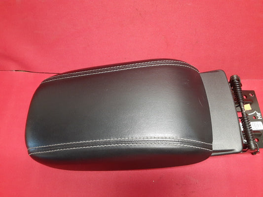 2013 2014 Dodge Dart Center Console Armrest Lid Leather White Stitch w/ SLIDE