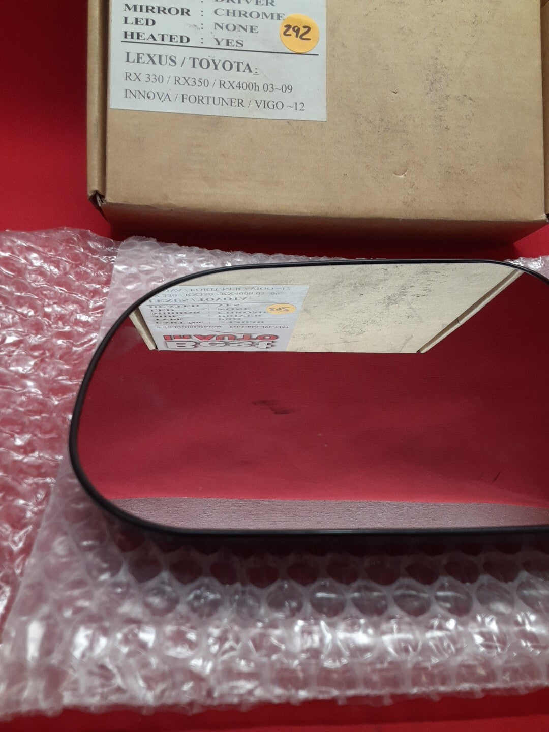 Aftermarket for 2003-2006 Lexus RX350 Left Driver Exterior Mirror Glass Heated
