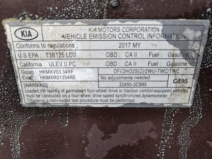 2016 2017 Kia Sorento 3.3L V6 Engine Control Module ECM ECU 39101-3CWN1