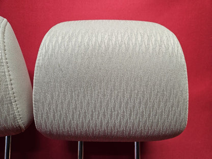 2011 2012 Subaru Outback / Legacy FRONT Seat Headrest Set Ivory Patterned Cloth