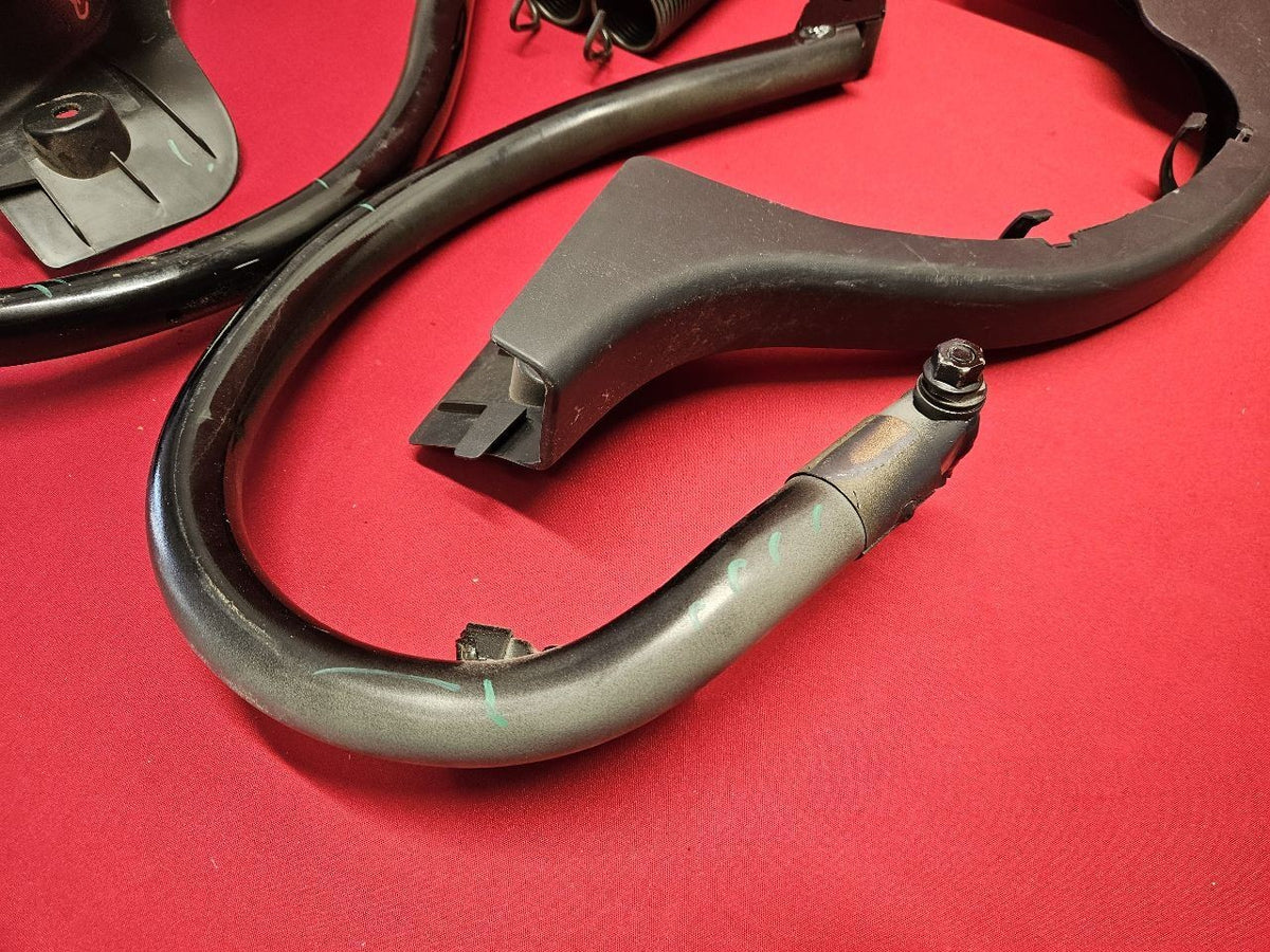 2008-2014 Mercedes C-Class SEDAN Trunk Deck Lid Hinge Spring Cover Set 040 Black