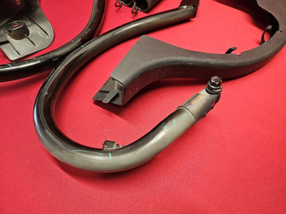 2008-2014 Mercedes C-Class SEDAN Trunk Deck Lid Hinge Spring Cover Set 040 Black