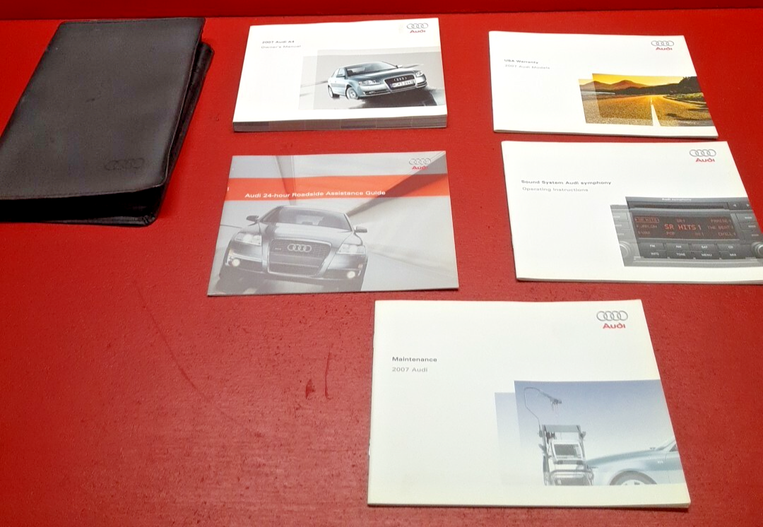 2007 Audi A4 Quattro 2.0L 5PC. Owner's Manual Users Guide W/ Case OEM