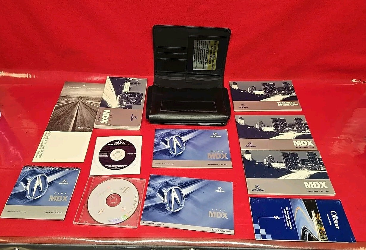 2006 Acura MDX Owner's / OnStar / Maintenace Manual W/ Navigation DVD 13pc. Set