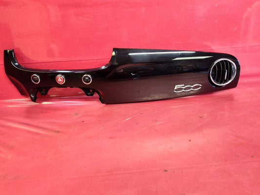 2016-2019 Fiat 500 Instrument Hazard Vent Dash Bezel Trim Panel Opt: JBF Black