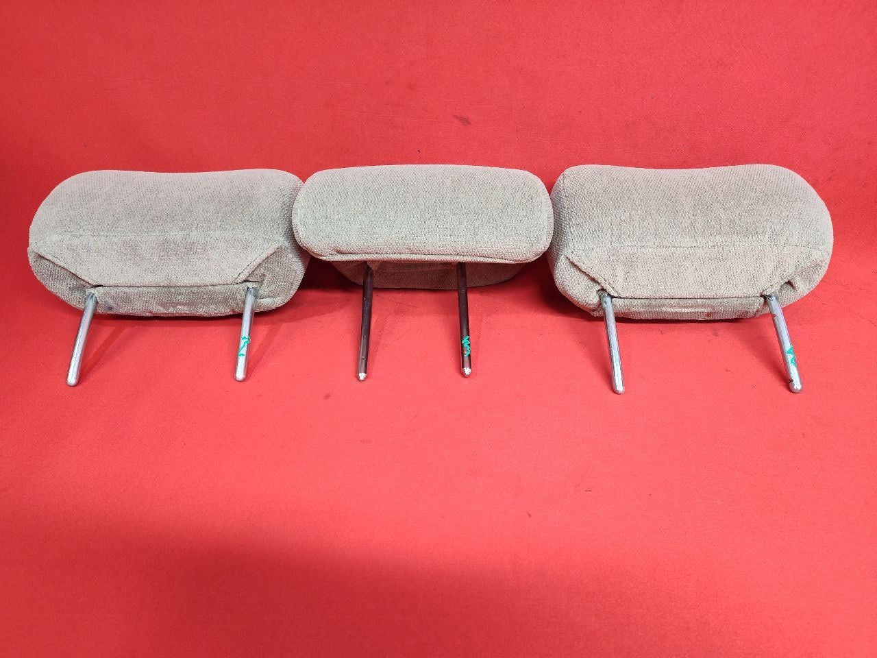 2000-2004 Subaru Outback / Legacy 03-04 Baja Wagon REAR Headrest Set BEIGE Cloth