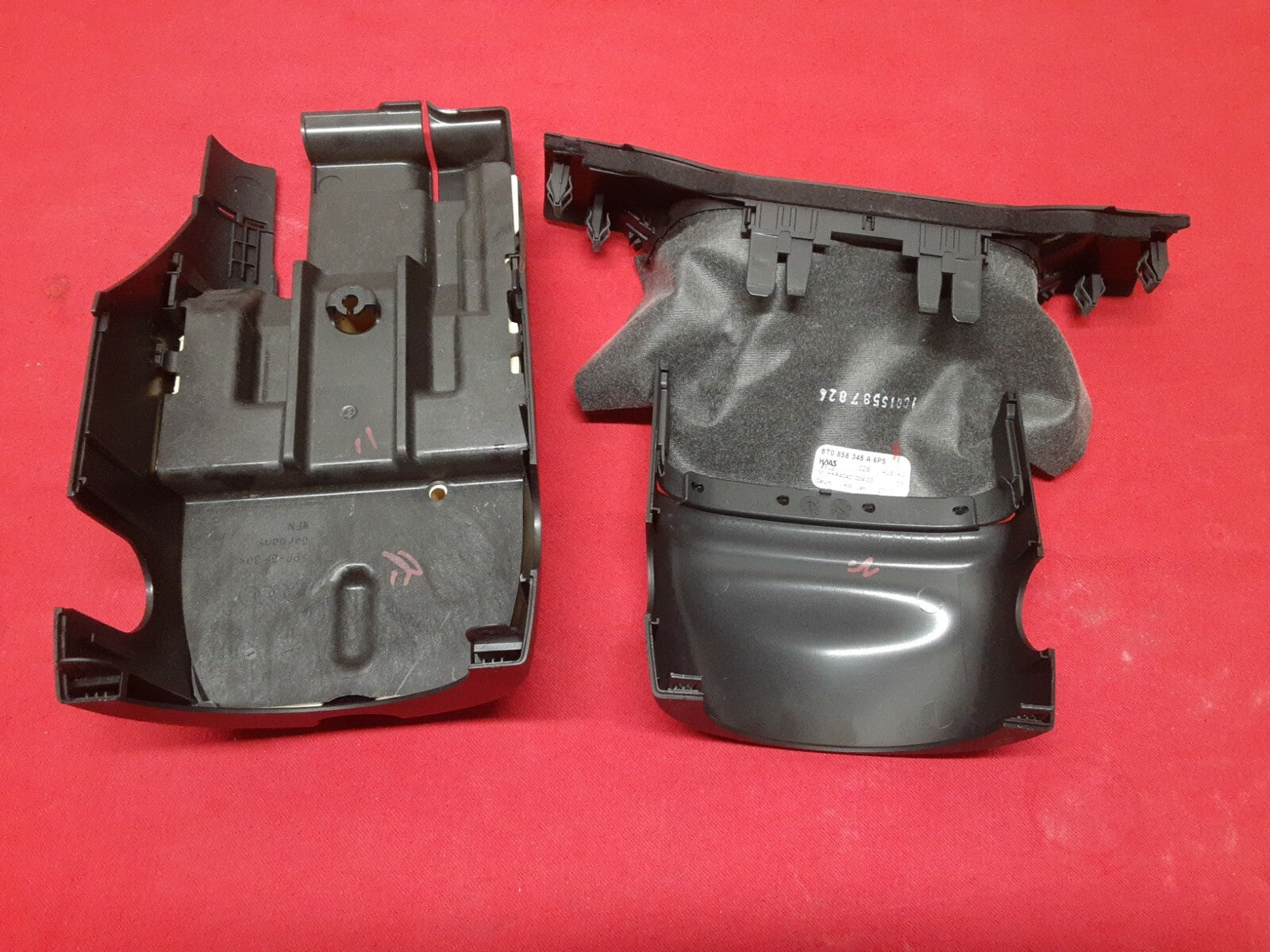 2008 - 2017 Audi A5 S5 Steering Column Shroud Collar Bezel Both Pieces Black