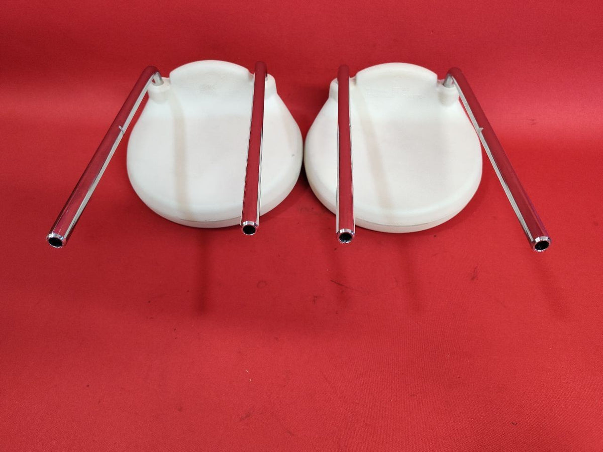 2012-2019 Fiat 500 REAR Left Right Seat Headrest Set AJ -WD Avorio Ivory White