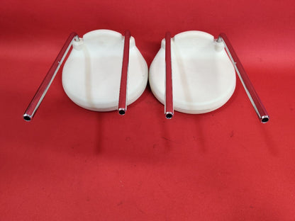 2012-2019 Fiat 500 REAR Left Right Seat Headrest Set AJ -WD Avorio Ivory White