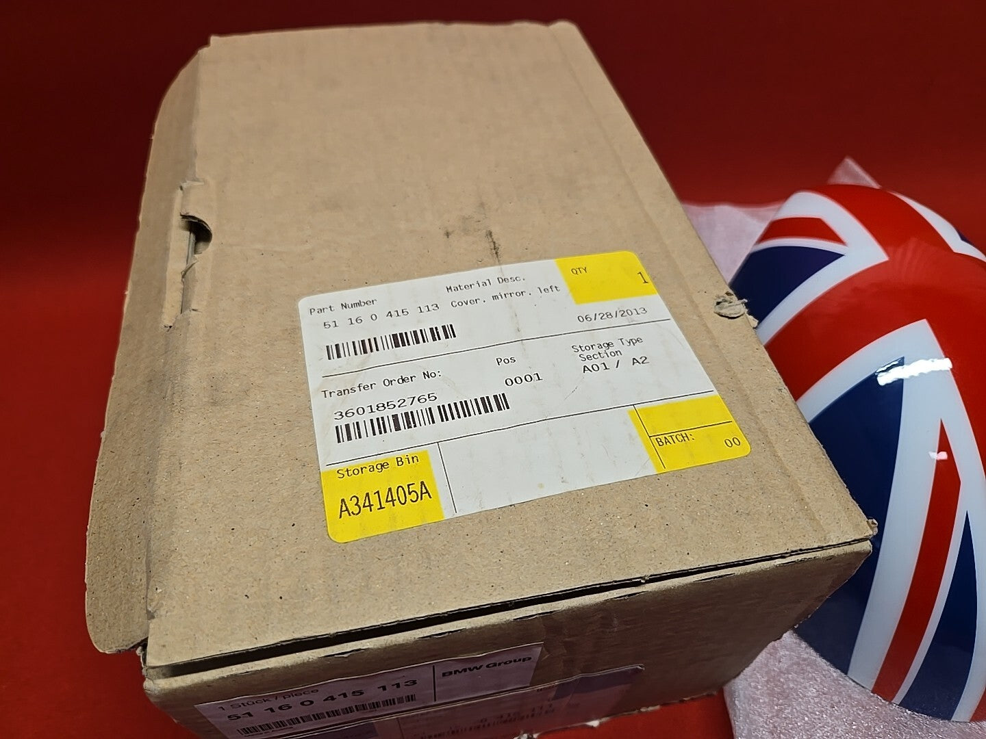 OEM New 2007 - 2016 Mini Left Driver Power-Fold Door Mirror Cover UNION JACK
