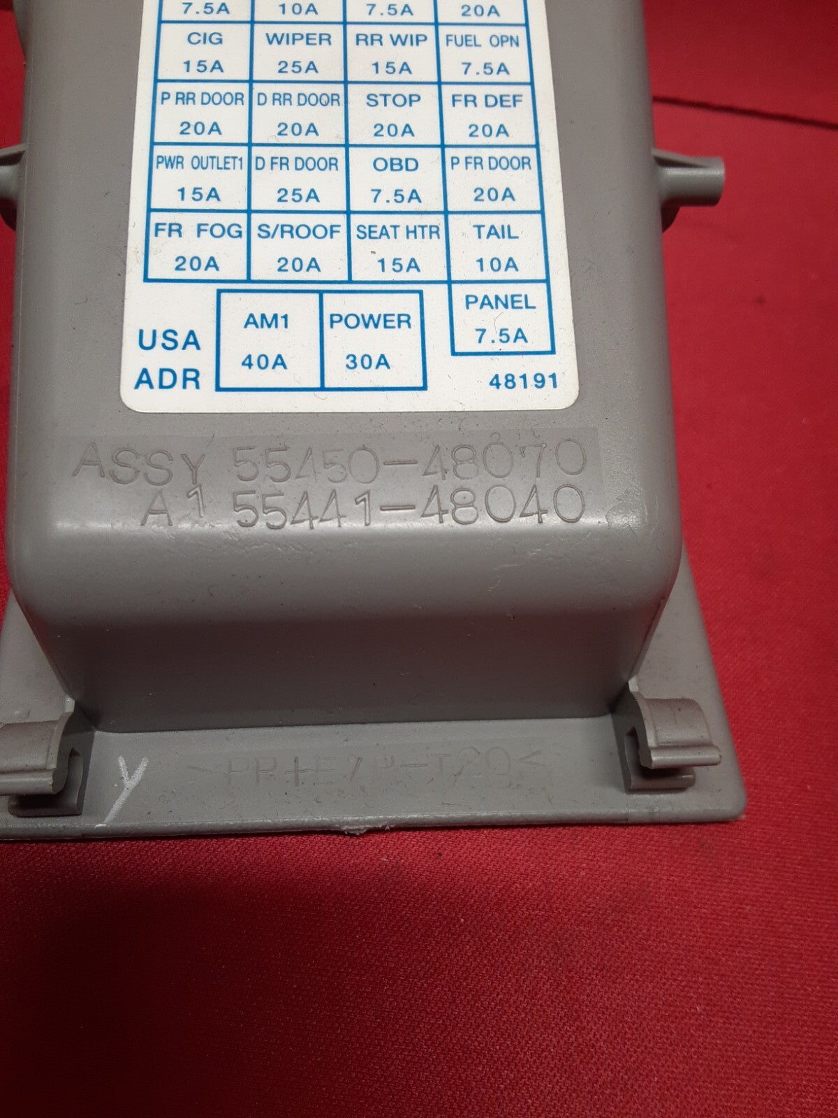 2001 - 2007 Toyota Highlander Dash Fuse Cover Box Storage Cubby Grey 5545048070