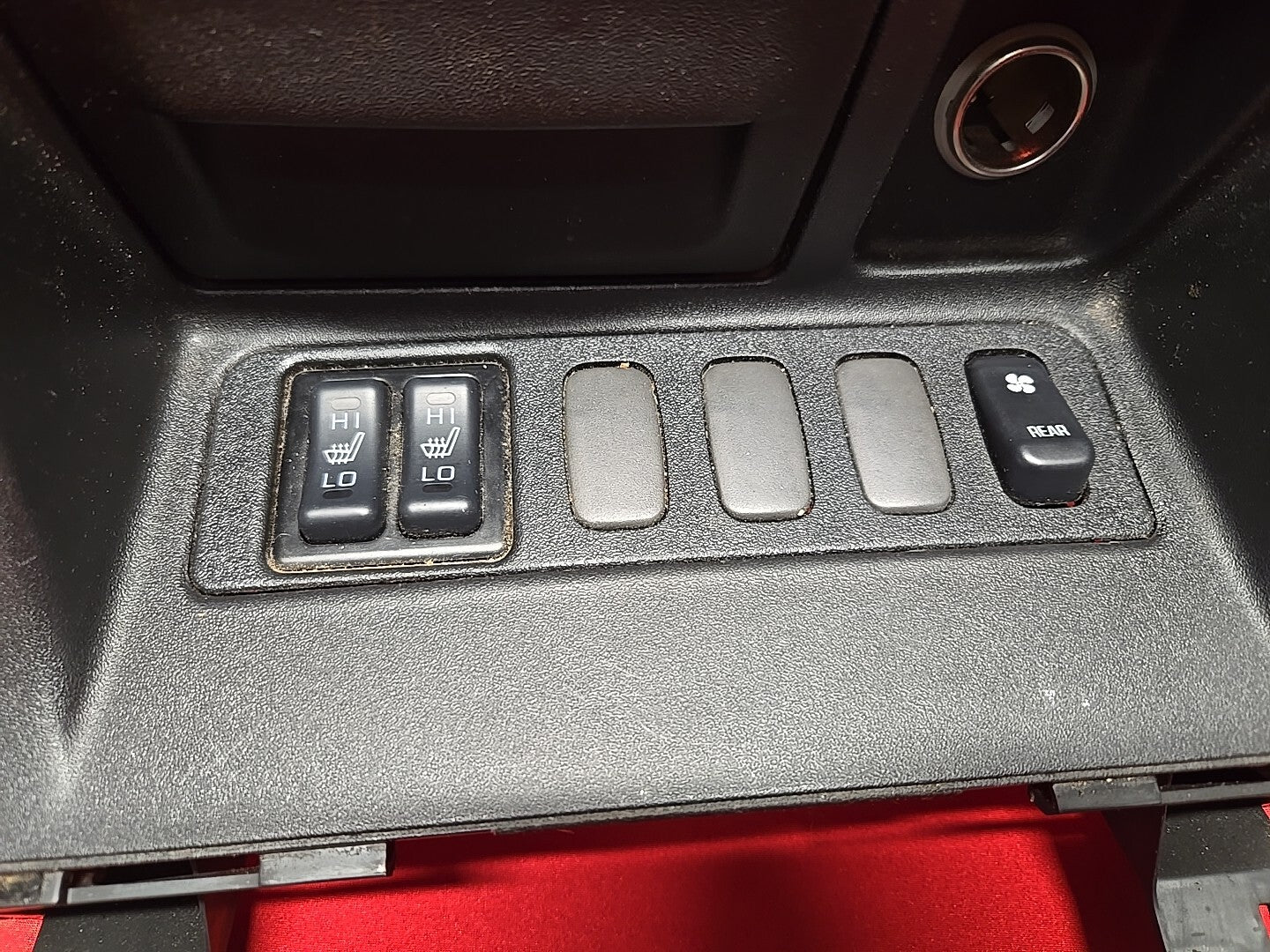 2001 - 2006 Mitsubishi Montero UPPER Center Console Ash Tray Heated Seat Bezel
