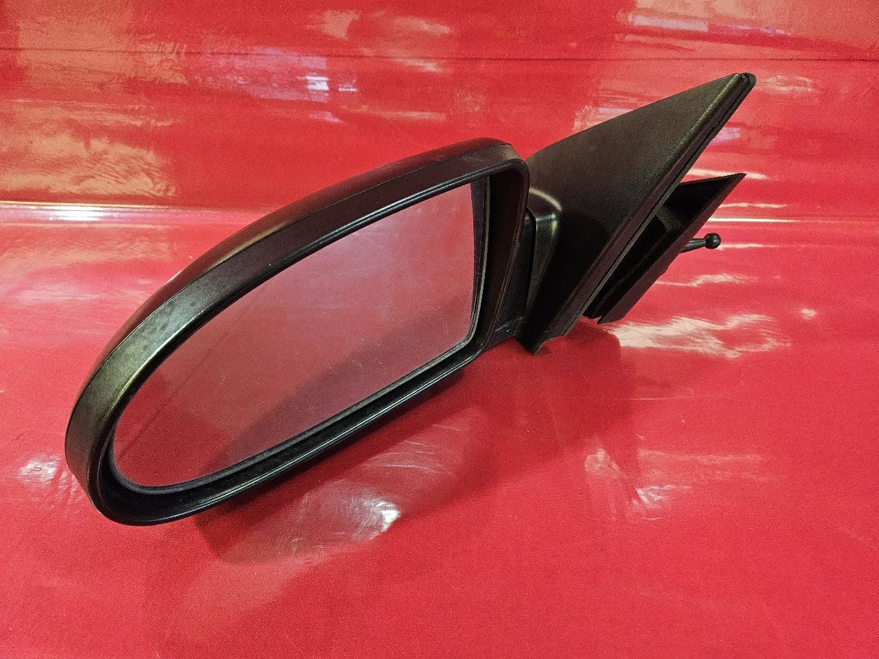 06-09 Hyundai Accent LEFT DRIVER Door Mirror Basic Textured Black Manual Adjust