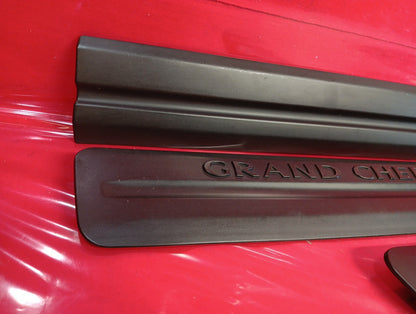 2005 2006 Jeep Grand Cherokee Exterior Door Molding Trim Strips Black FULL SET
