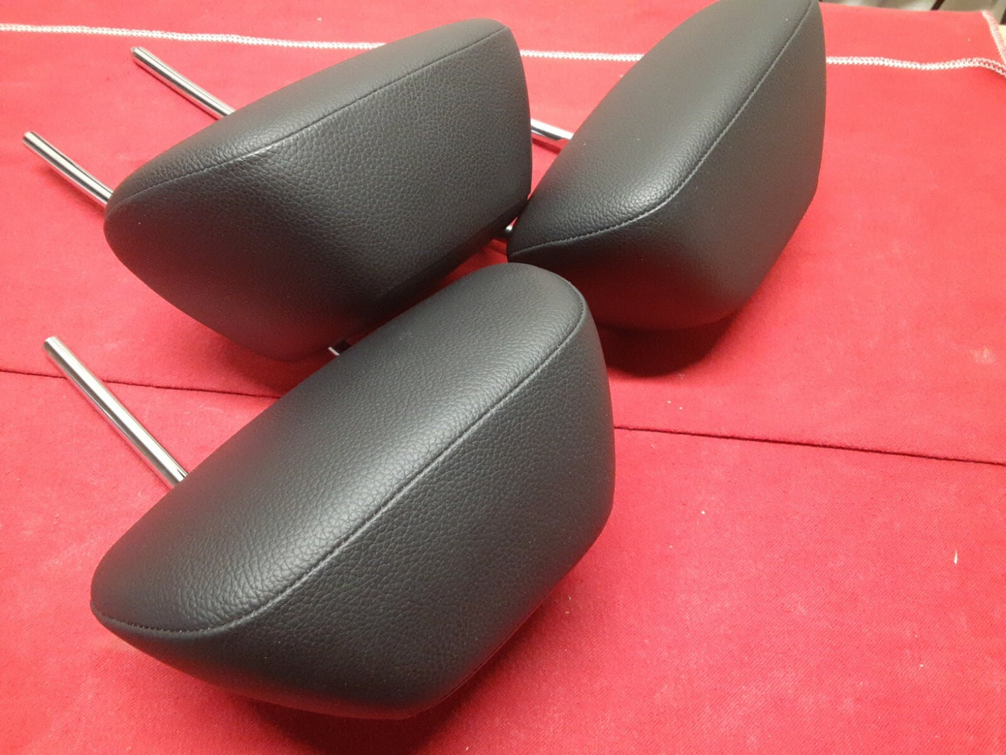 2008 - 2014 Mercedes C300 C-Class REAR Head Rest Black Leather FULL SET