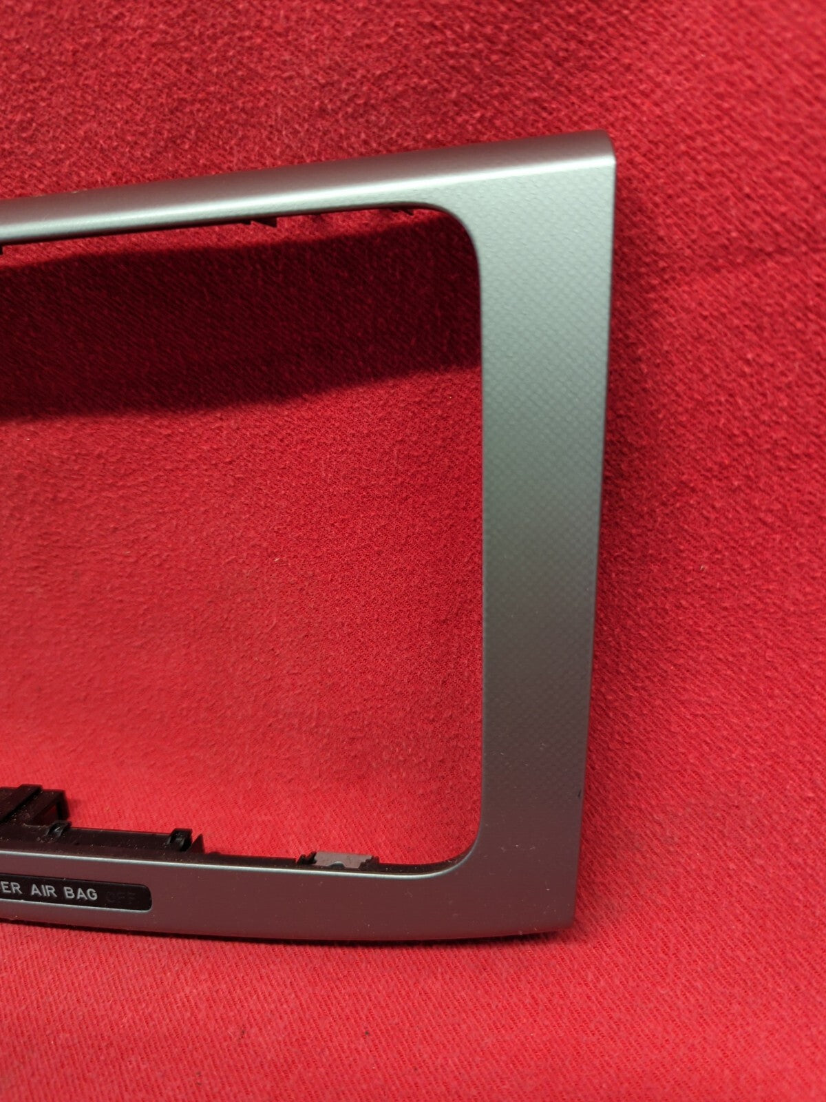 2006 2007 Volkswagen VW Passat Radio Passenger Occupancy Trim Bezel Plate Silver
