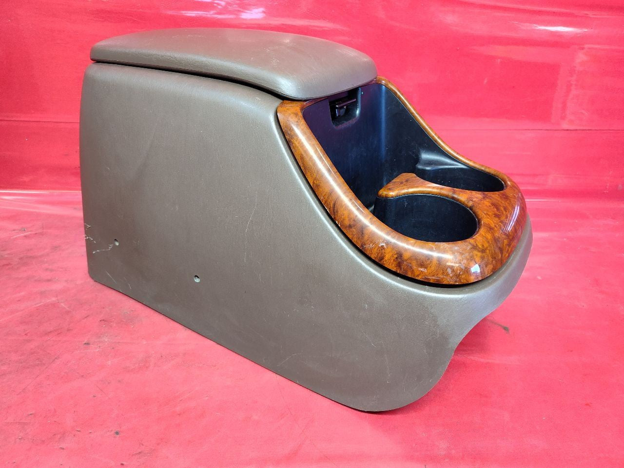 2000-2004 Toyota Tundra Base/SR5 Center Console Woodgrain Tan w/ Armrest Lid