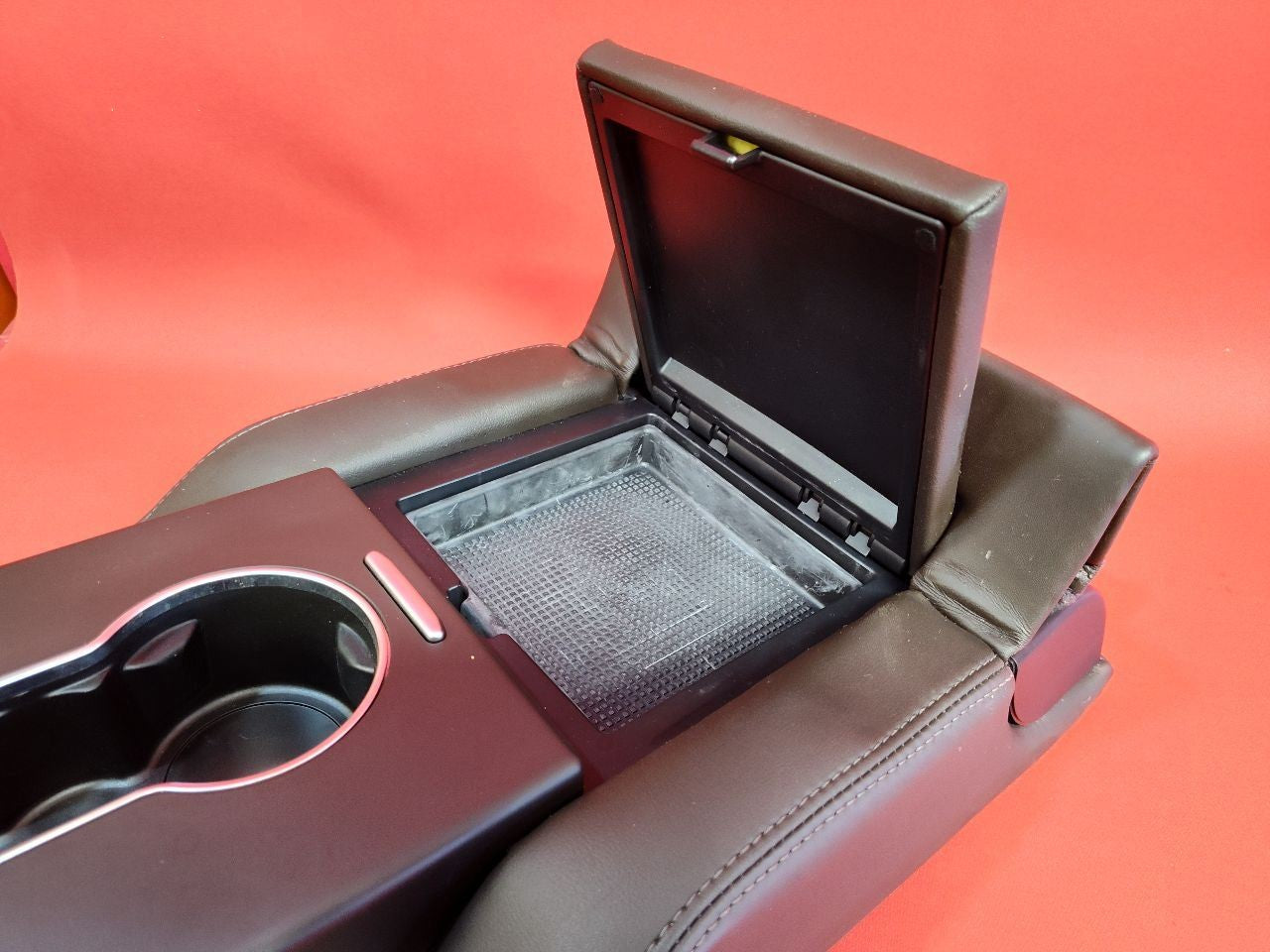 2013-2015 Range Rover REAR Center Arm Rest w/ Cup Holder ESPRESSO Oxford Leather