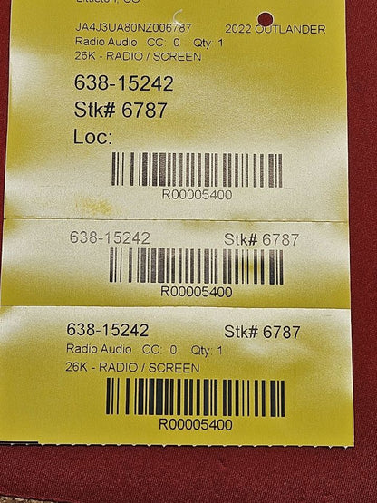 2022-2024 Mitsubishi Outlander GPS Navigation Radio Stereo Receiver 9 INCH - 26k