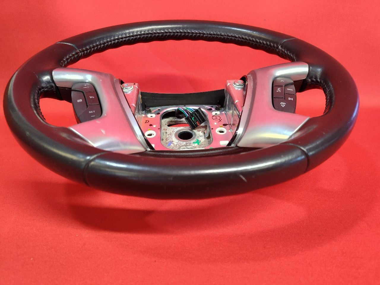 2013-2017 Chevy Chevrolet Traverse Steering Wheel w/ Switches Black Leather