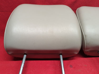 2006 Chrysler Pacifica FRONT LEFT & RIGHT Headrests Premium Leather Light Taupe
