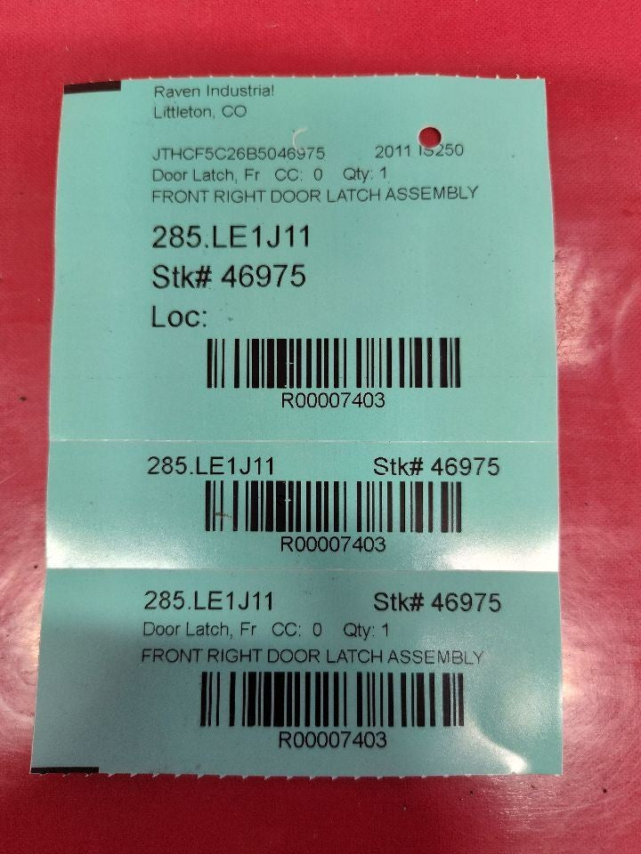 2006-2014 Lexus IS250 IS350 Front Right Passenger Door Latch Lock Actuator