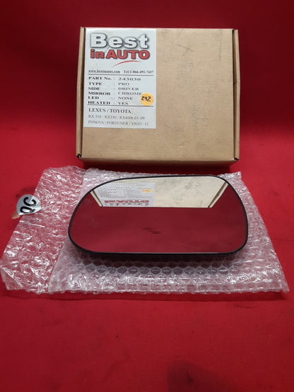 Aftermarket for 2003-2006 Lexus RX350 Left Driver Exterior Mirror Glass Heated