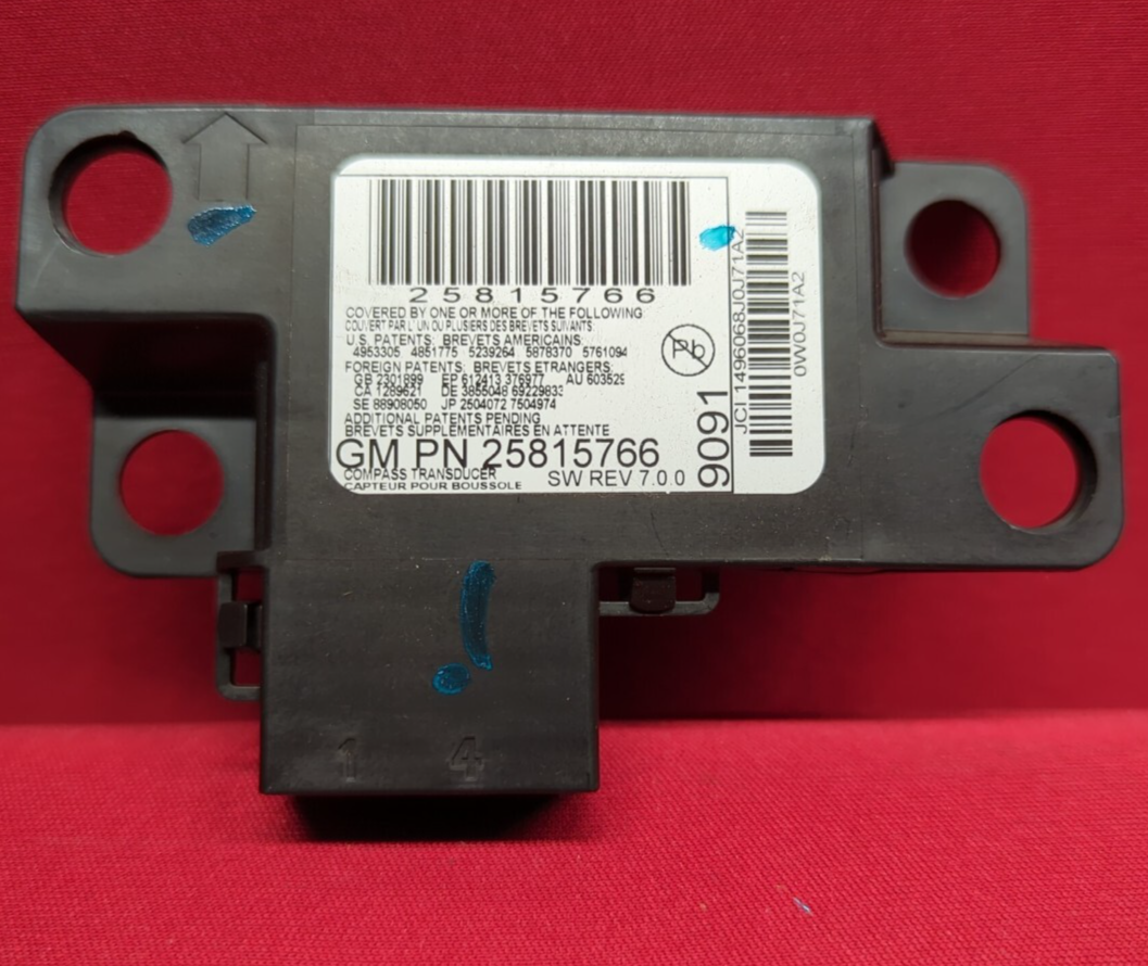 2008 - 2021 Chevrolet Cadillac GMC Electronic Compass Module Unit 25815766