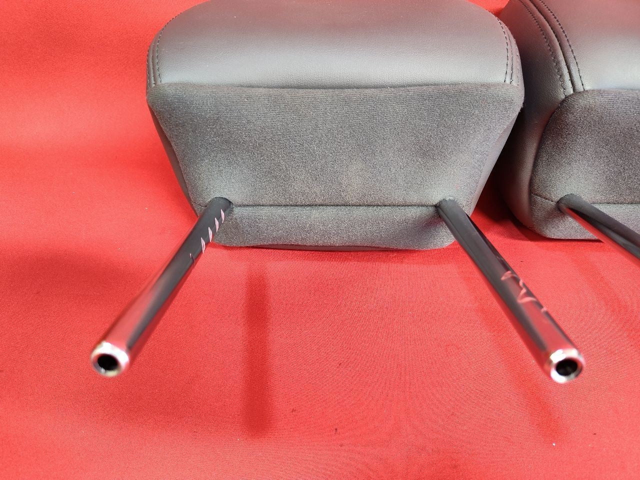 2013-2016 Chevy Spark FRONT Seat Left Right Headrest Set PVC Leather Dark Pewter
