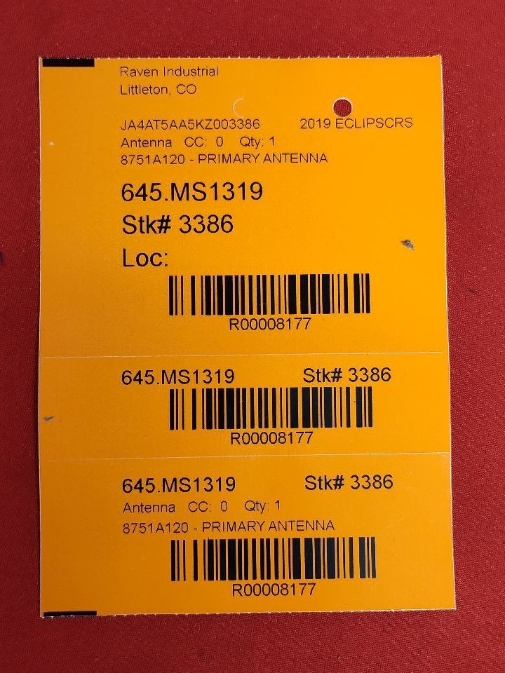 2018-2020 Mitsubishi Eclipse Cross Primary Antenna Receiver 8751A120