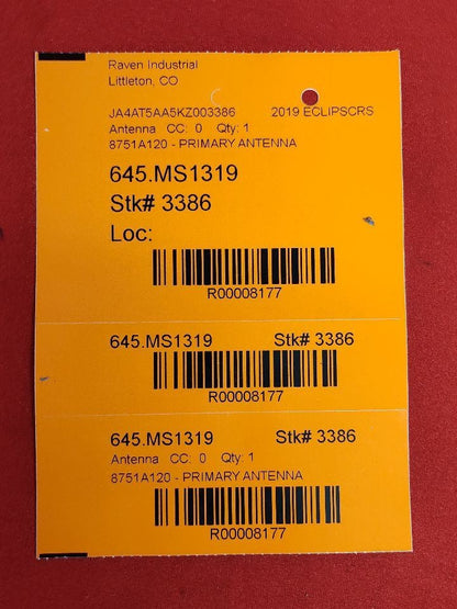 2018-2020 Mitsubishi Eclipse Cross Primary Antenna Receiver 8751A120