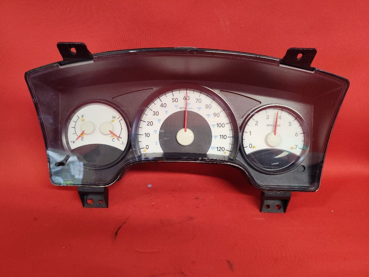 2008 Dodge Durango Speedometer Instrument Cluster MPH Black Backing Bezel