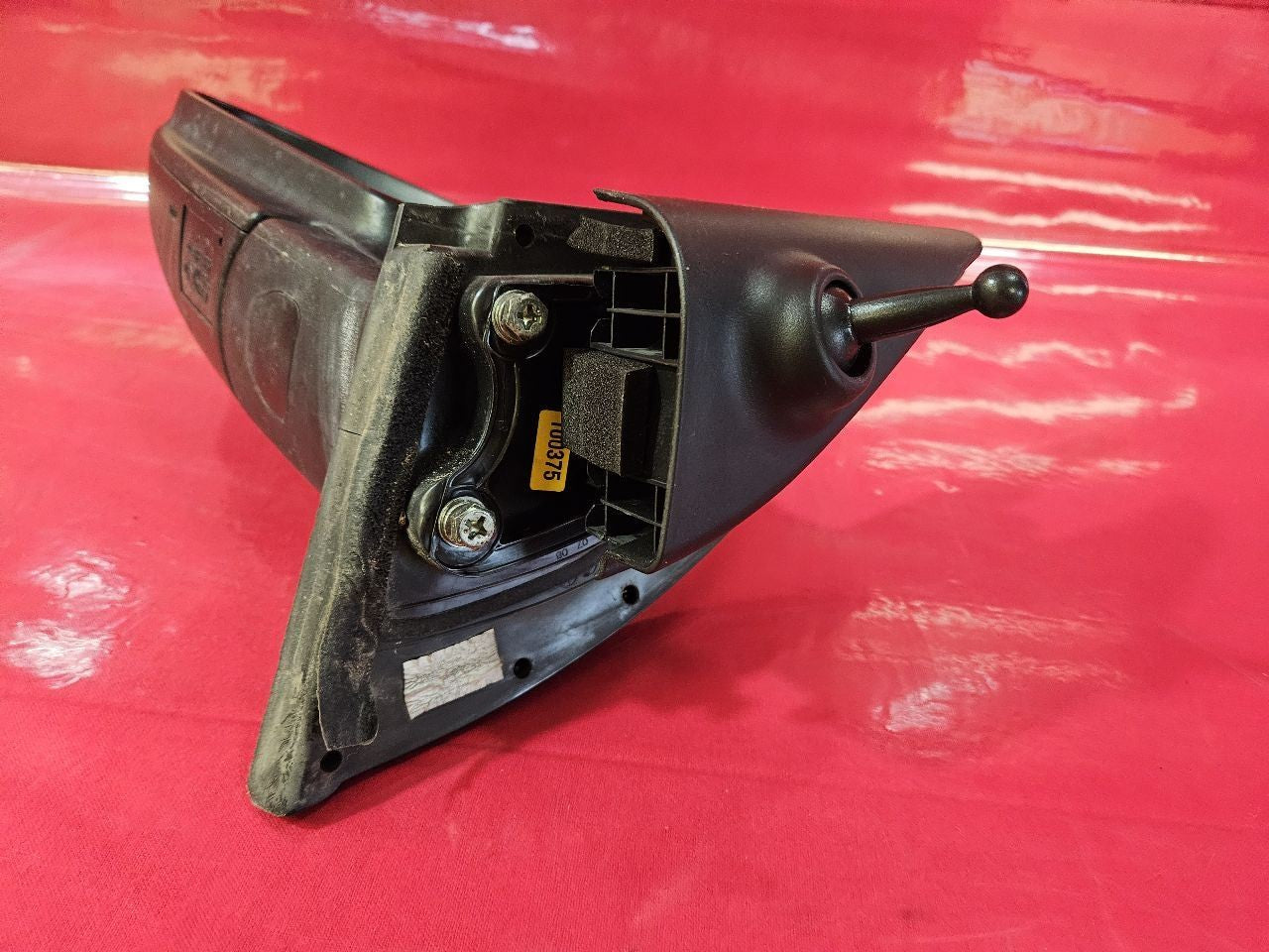 06-09 Hyundai Accent LEFT DRIVER Door Mirror Basic Textured Black Manual Adjust