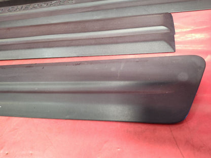 2005 2006 Jeep Grand Cherokee Exterior Door Molding Trim Strips Black FULL SET