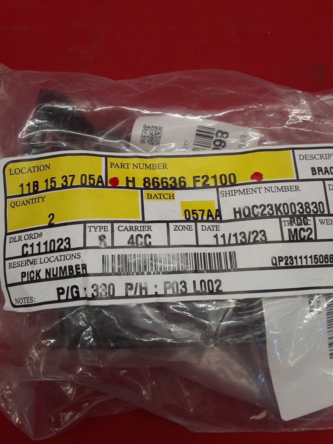 2017 2018 Hyundai Elantra Impact Bar Lower Bracket Set 86636-F2100
