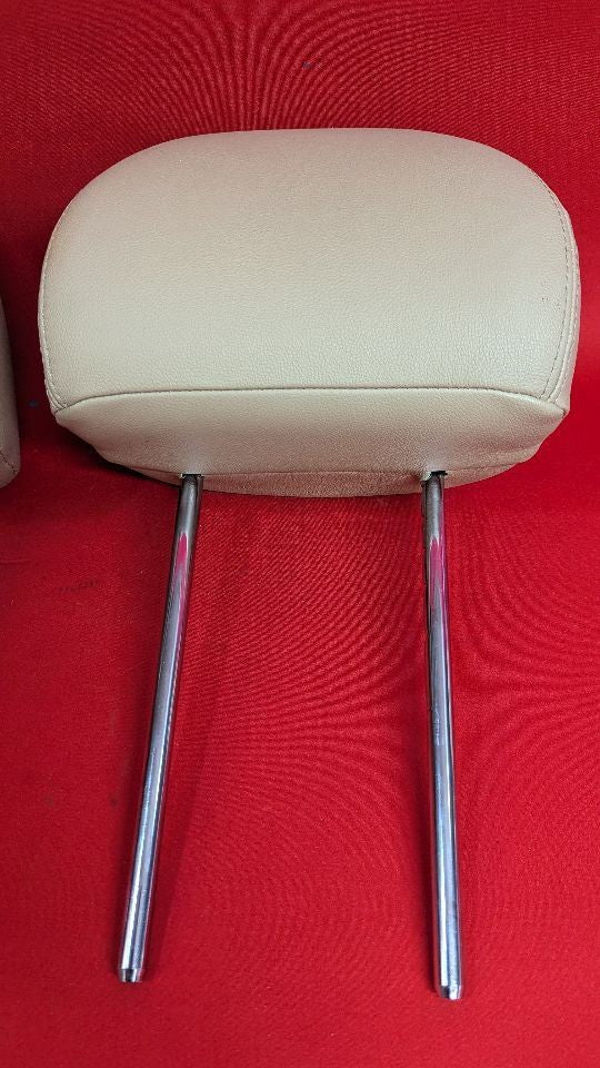 2011-2015 Hyundai Sonata FRONT Left Right Headrest Set Leather Color: Camel