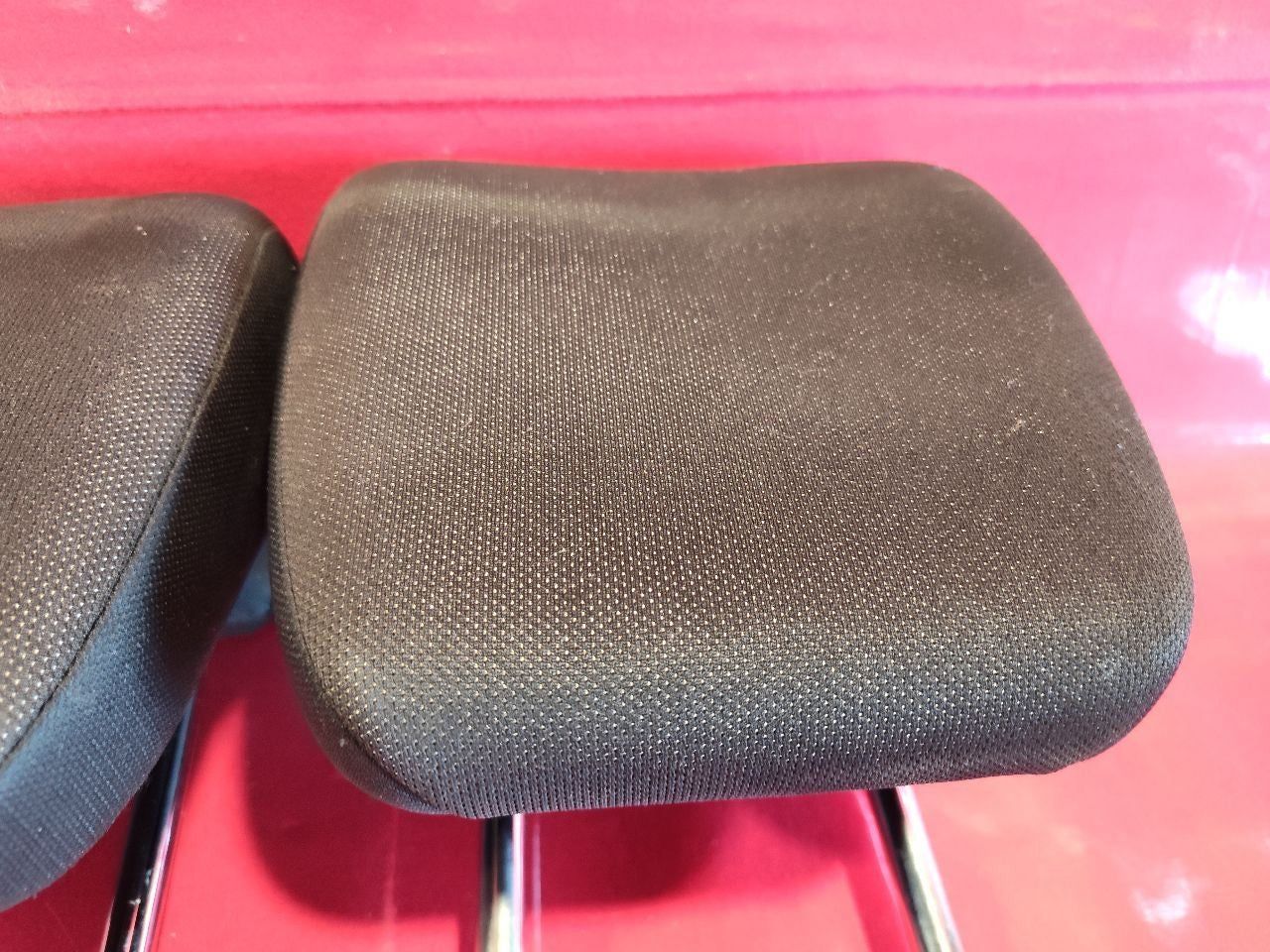 2007 2008 2009 Suzuki SX4 Rear Headrest Set of Three Black Cloth