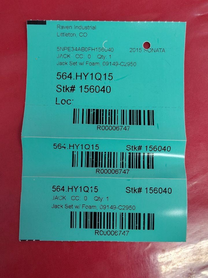 2015-2019 Hyundai Sonata Emergency Spare Tire Scissor Jack Foam Tool Set Kit