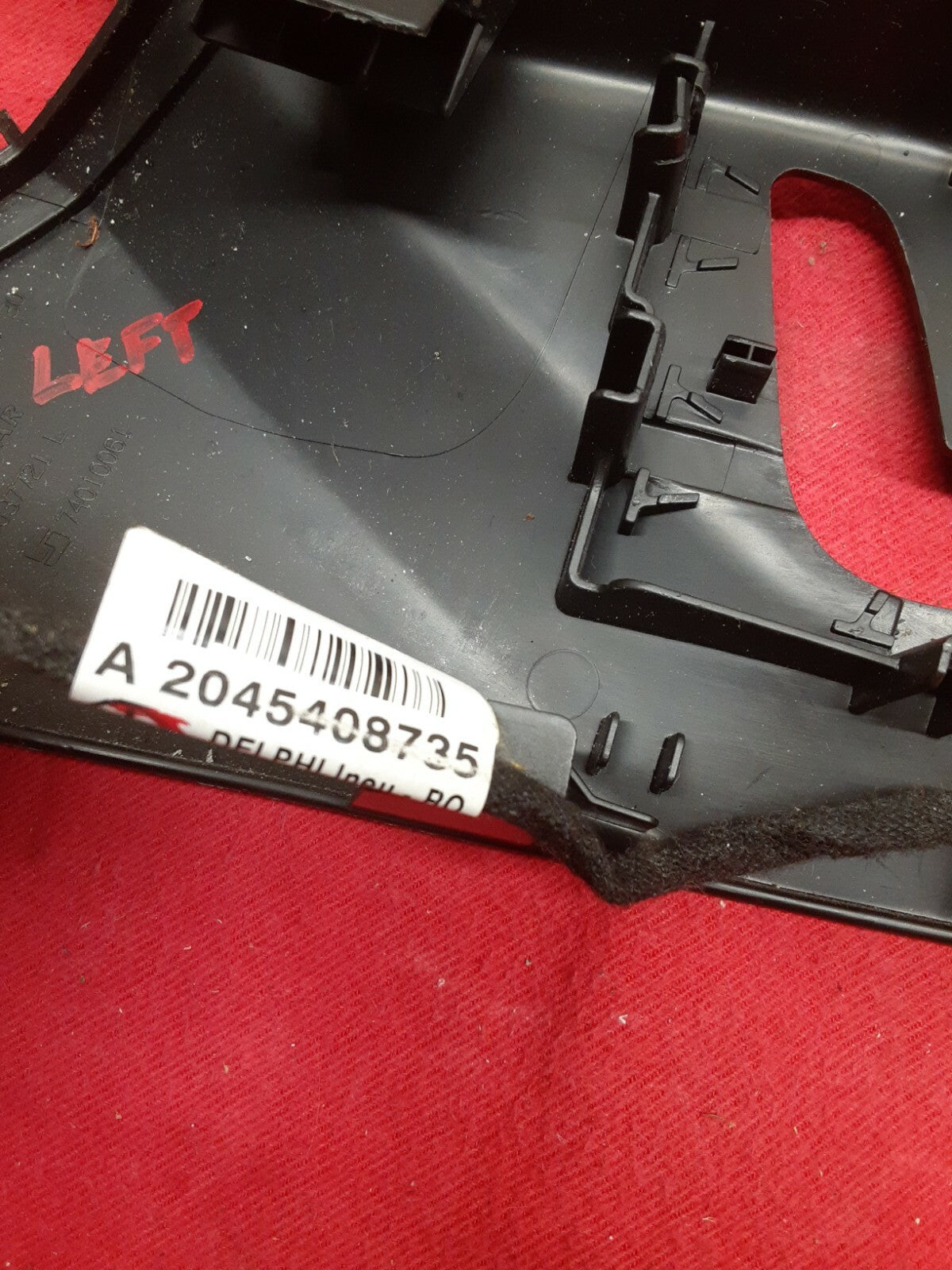2012 Mercedes C300 C-Class LEFT DRIVER Seat Side Cushion Cover Bezel Trim Black